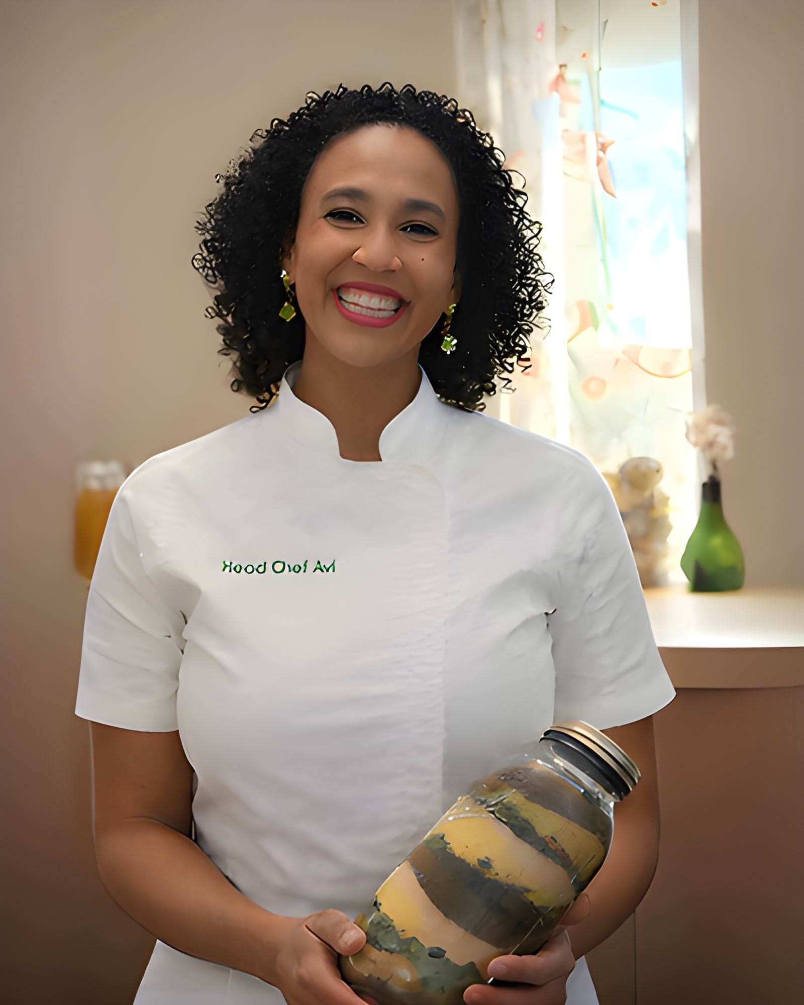 Avi, co-founder of SoCalSpiceCo, in the kitchen creating AIP-safe spice blends