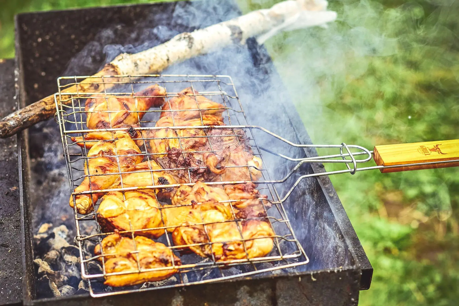 Roasted chicken thighs with fresh herbs
